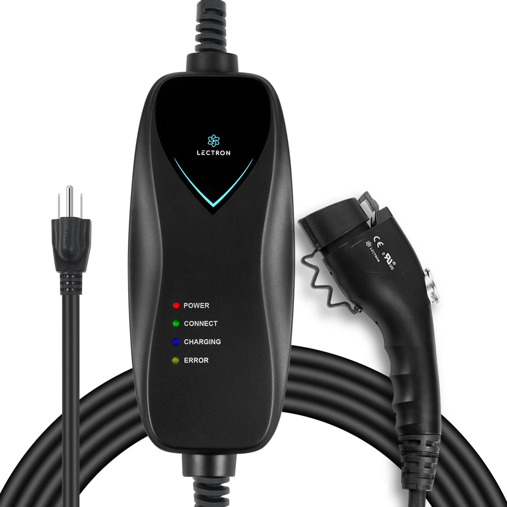 Lectron Level 1 EV Charger setup for home use enabling easy overnight charging