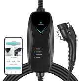 Lectron Level 1 J1772 charger front view, portable home charging and road trips.