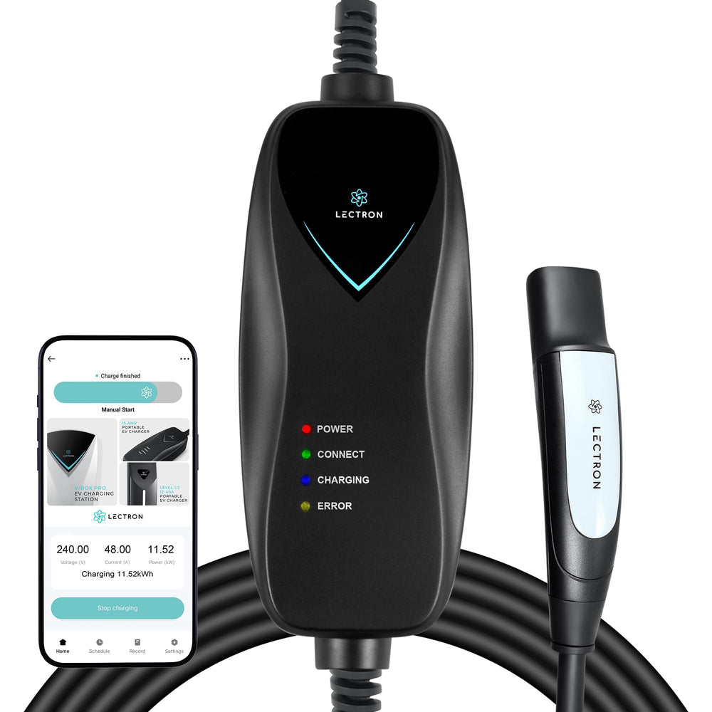 Lectron Level 1 Tesla Charger with WiFi front view for easy home charging