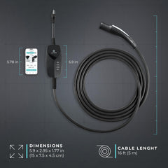 Travel-ready Lectron Level 1 charger fits in your kit for on-the-go charging.