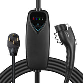 Lectron Level 2 EV charger connects securely to a 240V outlet for fast charging.