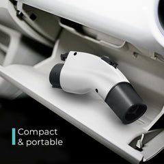 Lectron compact charger adapter shown with rugged, travel-ready build.