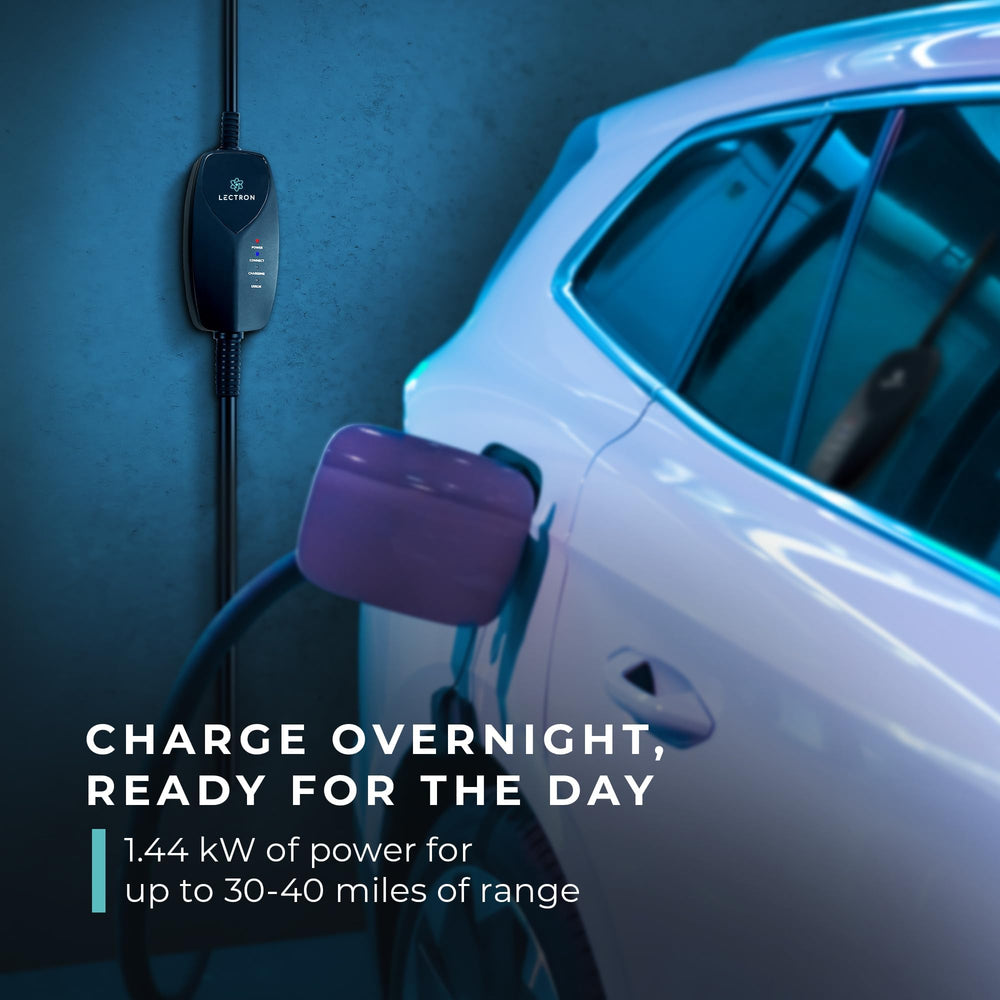 Lectron overnight charging at 1.44 kW delivers miles while you sleep.