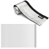 LEDAUT heat shroud aluminized sleeve protects wires and lines from heat.