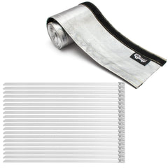 LEDAUT heat shroud aluminized sleeve protects wires and lines from heat.