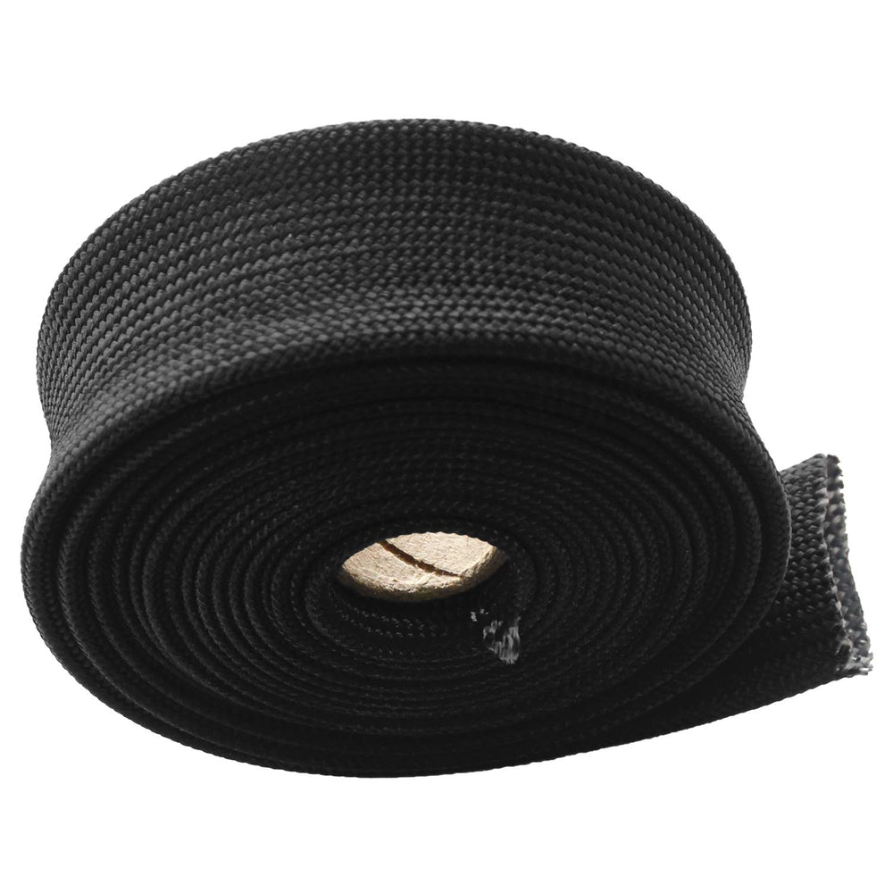 LEDAUT sleeve in black exhaust shield on engine bay components