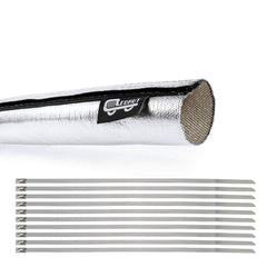 LEDAUT heat shield sleeve dimensions 7.4 inch width and 3 ft length