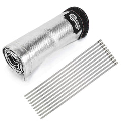LEDAUT heat shield installation example in engine bay protecting hoses