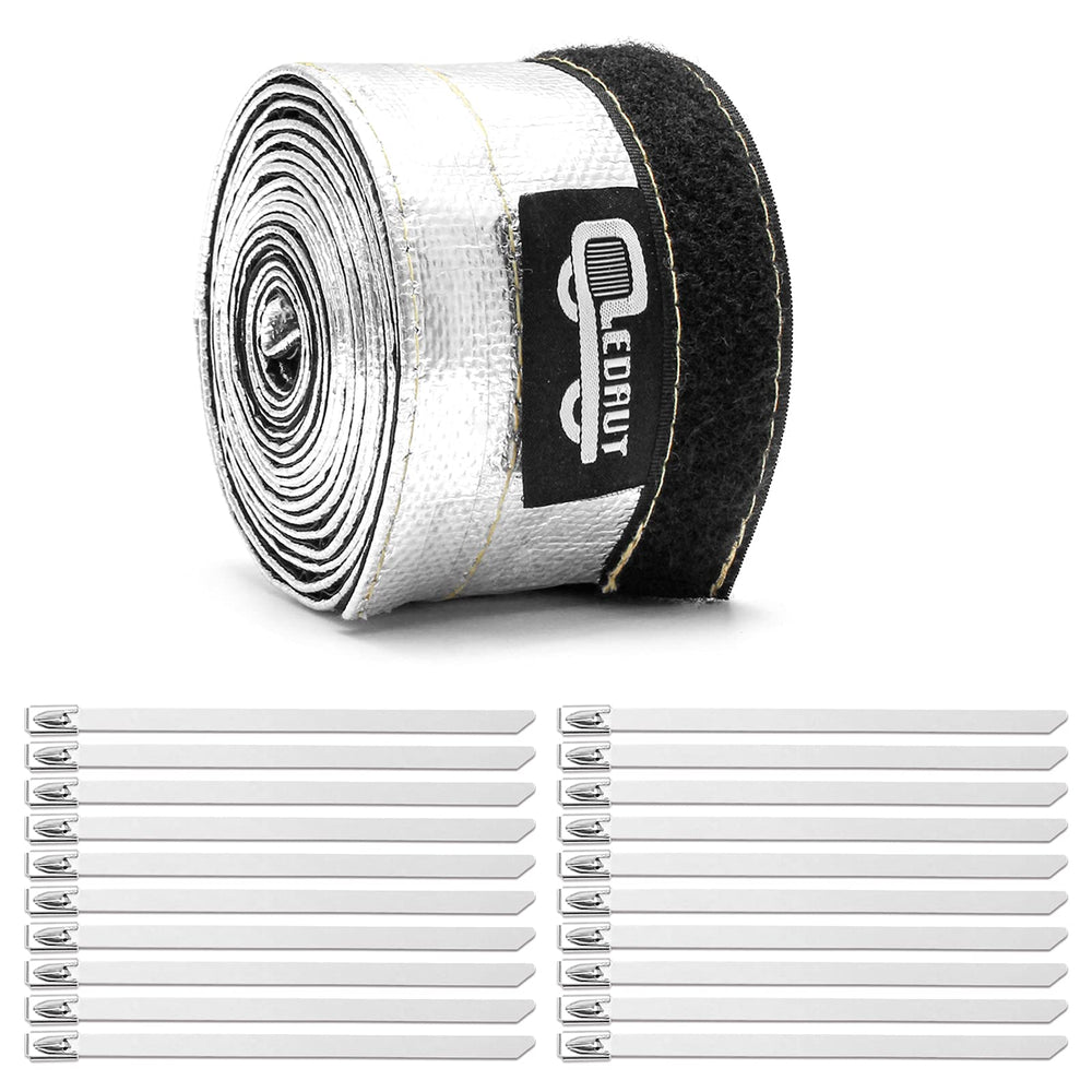 LEDAUT heat shield for half-inch ID fuel lines prevents heat transfer.