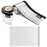 LEDAUT heat shroud sleeve aluminized 10ft wrap protects cables from high heat