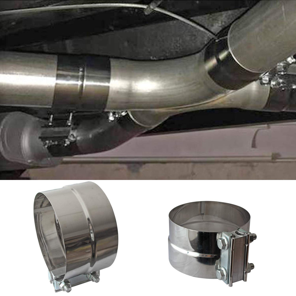 LEDAUT muffler-to-pipe clamp demonstrating robust attachment