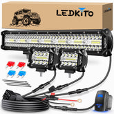 LEDKITO 20-inch LED light bar front view boosts off-road visibility