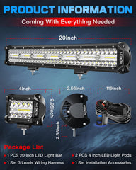 LEDKITO kit installed on front bumper for ready-to-go lighting