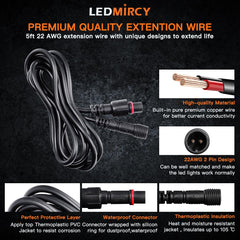 LEDMIRCY 11mm nut-size connectors for compact mounting