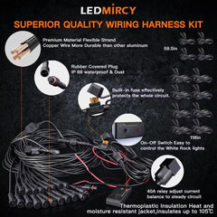 LEDMIRCY 20-piece set with durable aluminum housing and PC lens
