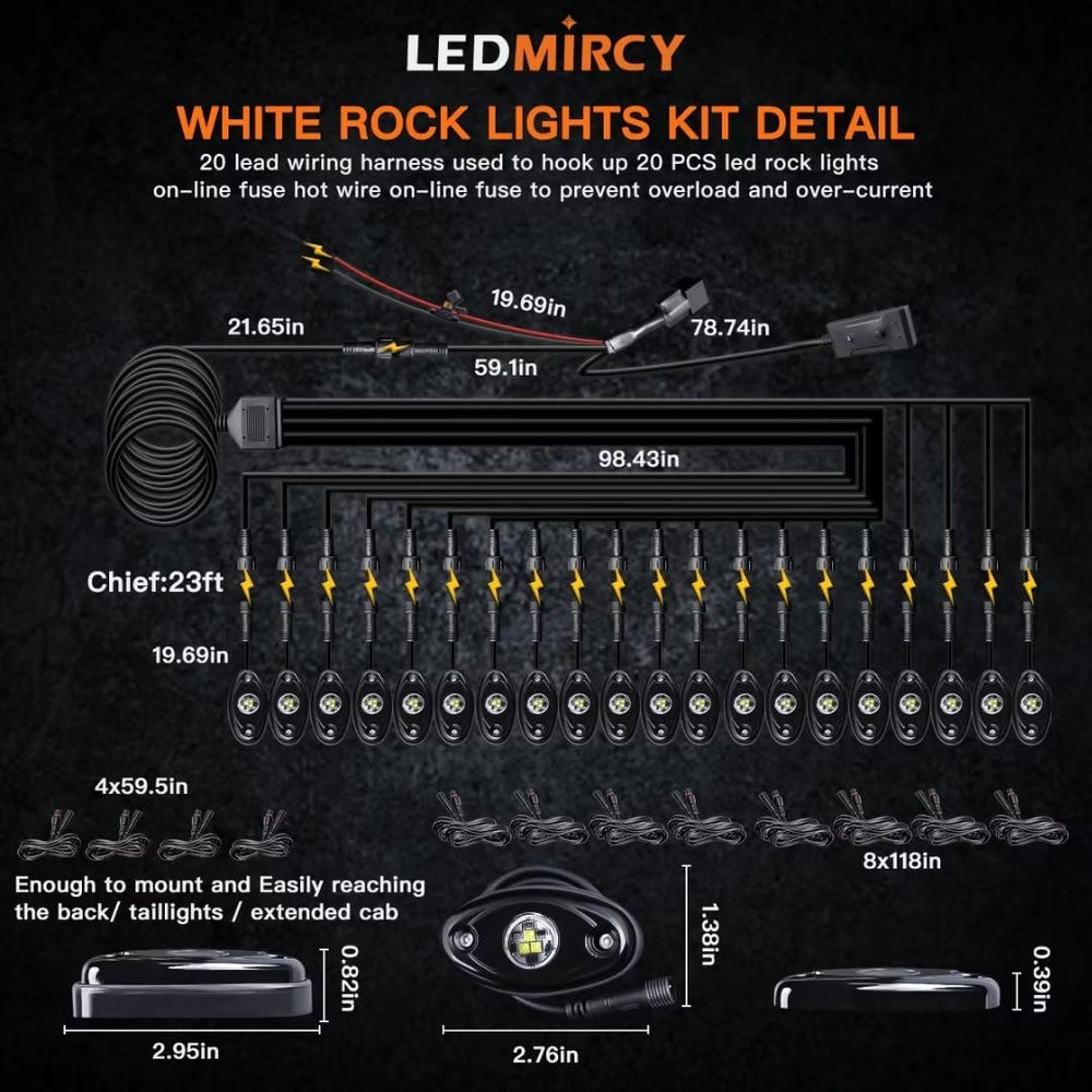 LEDMIRCY extension wires 9.84 ft for flexible placement