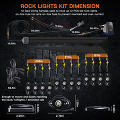 LED Mircy R1 rock light switch harness enables straightforward, secure installation.