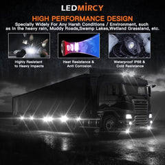 LEDMIRCY Underbody rock lights show 180° tilt and impact-resistant lens