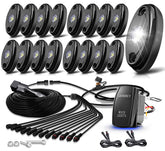 LEDMIRCY White Rock Lights Kit undercarriage enhances off-road visibility and style.