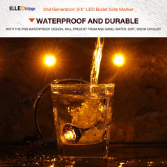LedVillage end-wire installation with silicone seal for weatherproof wiring.