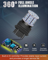 LEDYOTRY 3157 non-polarized design allows easy plug-and-play installation.