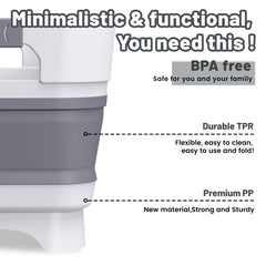 Leemeimei collapsible dish basin non-slip edges prevent sliding on wet surfaces.