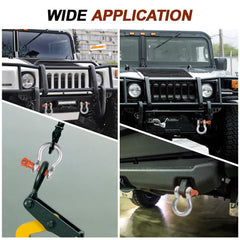 Leero two-pack shackle set simplifies roadside recovery and towing readiness.