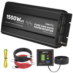 LEESKY 1500W pure sine wave inverter exterior showing rugged housing for travel