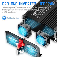 LEESKY LED display shows voltage and load status at a glance