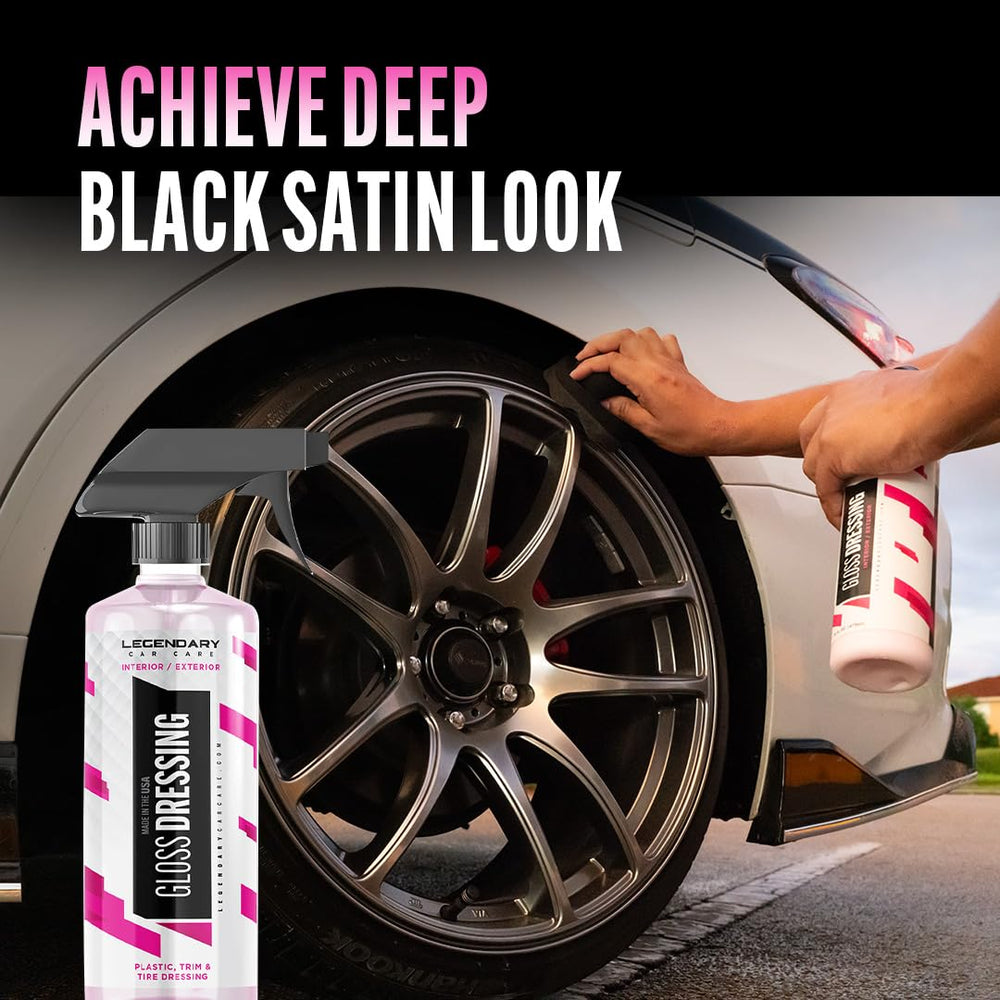 Legendary Gloss Dressing interior plastics delivering a renewed, smooth surface.