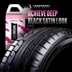 Legendary Gloss Dressing tire shine delivers deep, non-greasy gloss without sling.