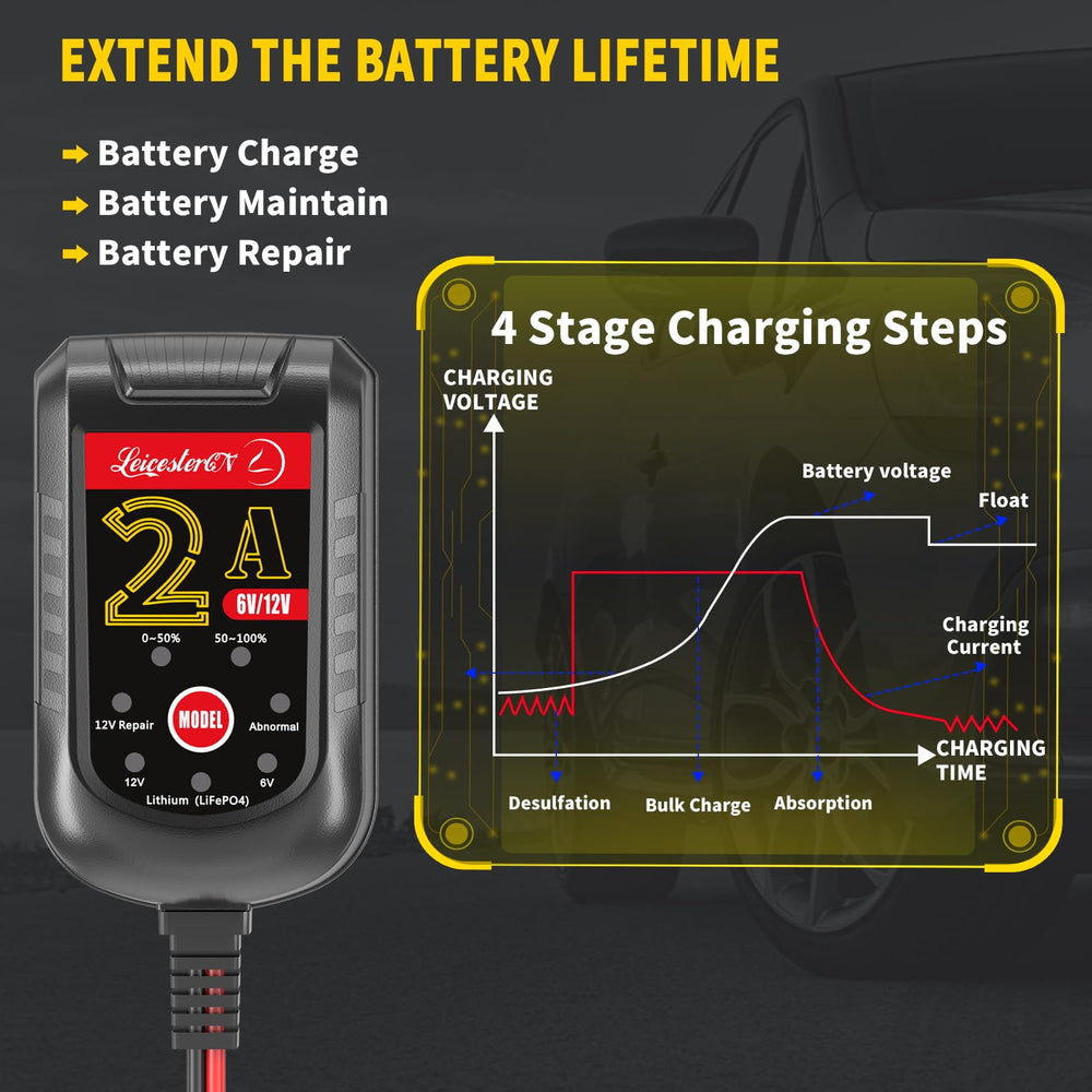 LEICESTERCN battery charger pulse repair feature reviving weak batteries