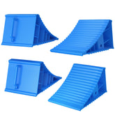 LEIDGG 4Pack wheel chocks in use under an RV wheel for secure parking.