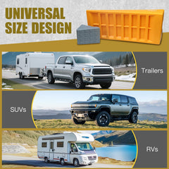 LEIDGG camper and motorhome leveling blocks provide a solid base for safety