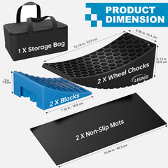 LEIDGG anti-slip mats with leveling blocks for extra stability on uneven ground
