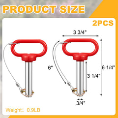 LEIFIDE wire rope and safety pin keep the hitch pin within reach