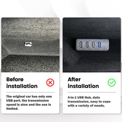 Leikaendi glovebox USB hub installation steps illustration