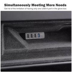 Leikaendi glovebox USB hub compatibility with Tesla 2024-2026 models