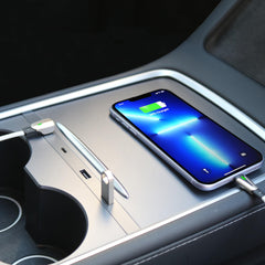 Leikaendi compatible with Model 3 and Model Y, clean integration.