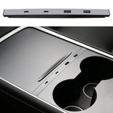 Leikaendi Tesla center console integrates seamlessly for a clean cabin look.