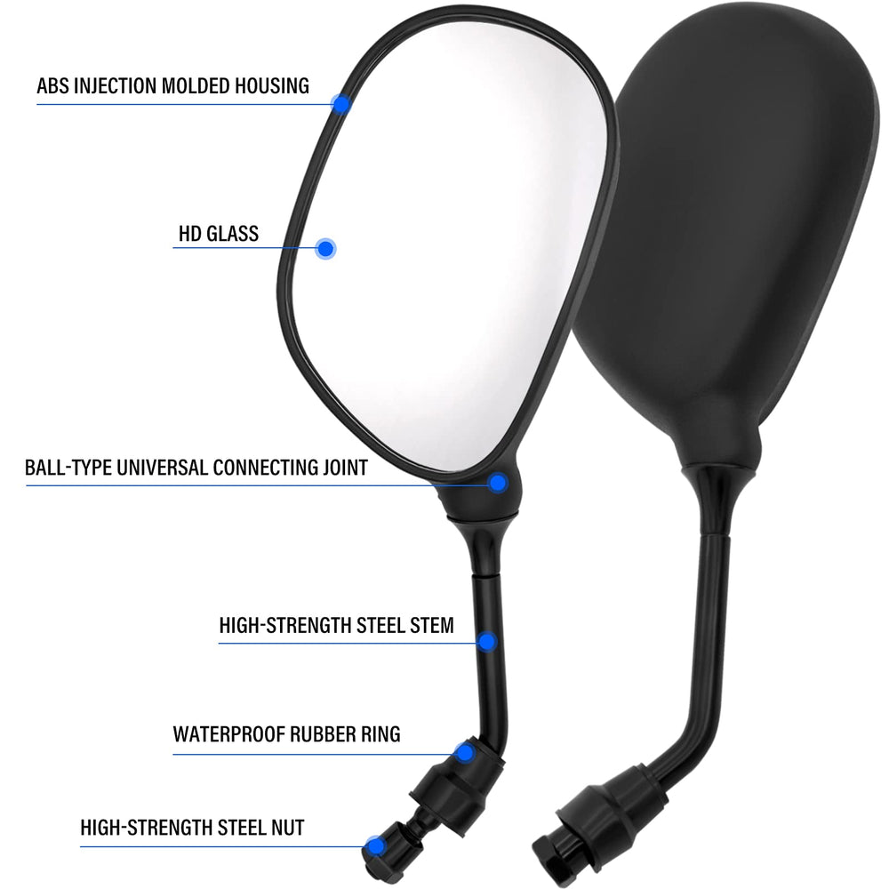 LEIMO KPARTS mirror provides wide vision to spot traffic early