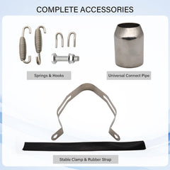 LEIMO KPARTS universal 38-51mm adapter ensures seamless pipe compatibility.
