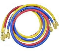 LEIMO KPARTS yellow service hose supports easy refrigerant access.