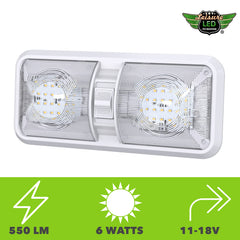 Leisure LED natural white glow captured with even brightness in a cabin