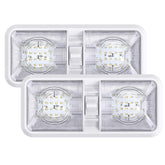 Leisure LED 2-pack RV ceiling dome light front view showing energy-efficient illumination