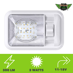 Leisure LED 5-pack mounting holes image shows simple installation options.