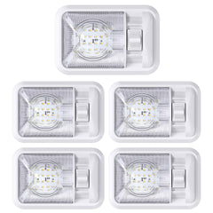Leisure LED 5-pack 12V RV dome light ready for trailer installs with low power draw.