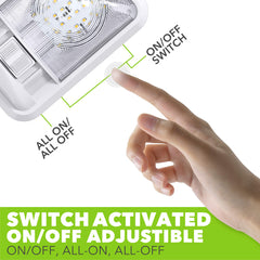 Low-profile dome with easy install in smooth surfaces