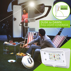Leisure LED exterior light with on off switch for easy RV control