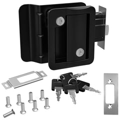 Leisure Locks Polar Black Paddle Deadbolt exterior latch for RV doors